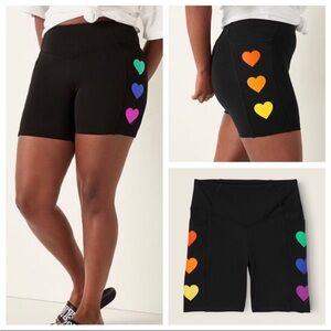 Victorias Secret Pink High Rise Rainbow Biker Shorts M